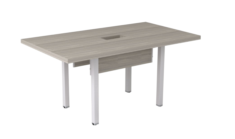 Mesa De Reunião Pé Trave Com Rasgo Para Caixa Basic M 200 X 90 | Linha Prima ARQ 40mm