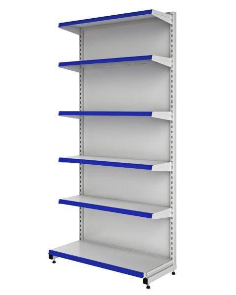 Gôndola Fácil Centro Dupla - GFPI | Base + 5 Planos - Alt. 2,01m