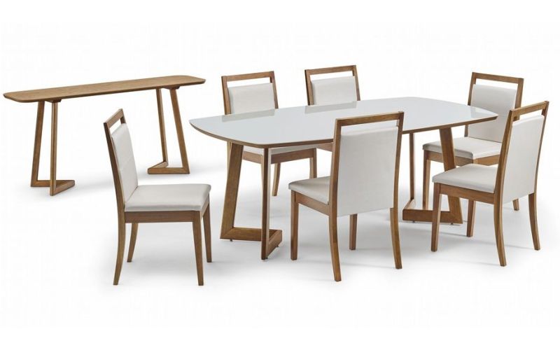 Mesa De Jantar Brigite - Alt. 0,75 Cm X Larg. 1,10 Cm X Comp. 1,70 M
